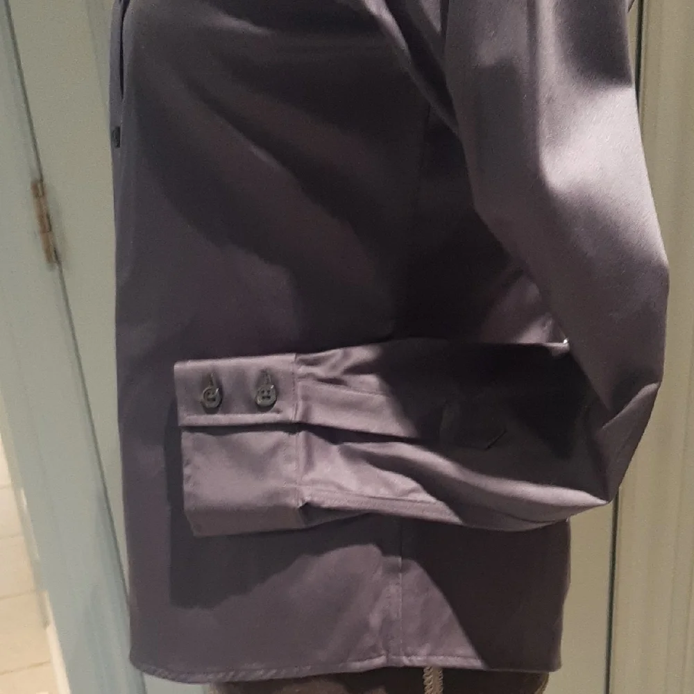 NWOT Banana🍌Republic SOFT Deep BLUE🗨NON-IRON FITTED🗨STRETCH Button Down SZ6P - Picture 3 of 9